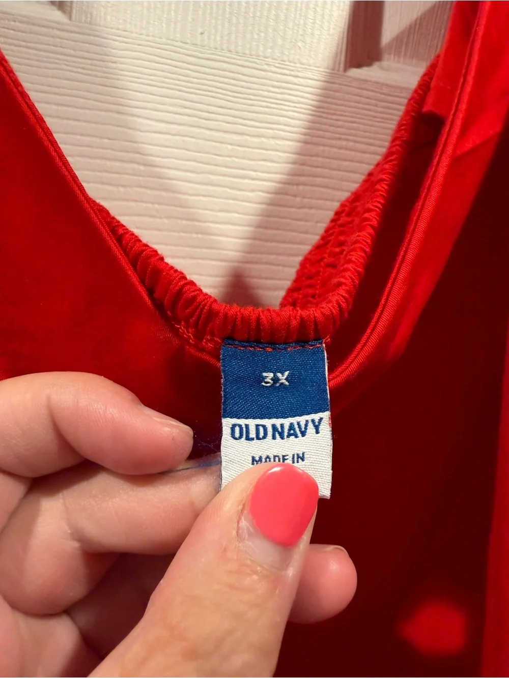 Old Navy Bright Red Puff Sleeve Peplum Top. Size 3x NWOT